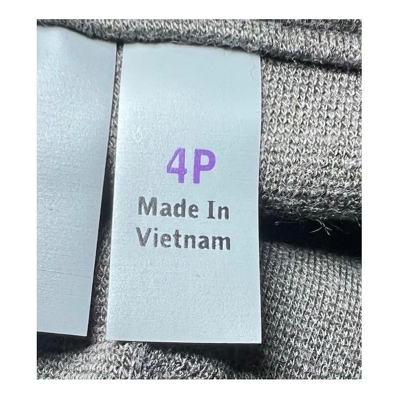 Athleta Womens Size 4P Moto Skinny Pants Petites Grey Zipper Pocket Stretch - Picture 5 of 16